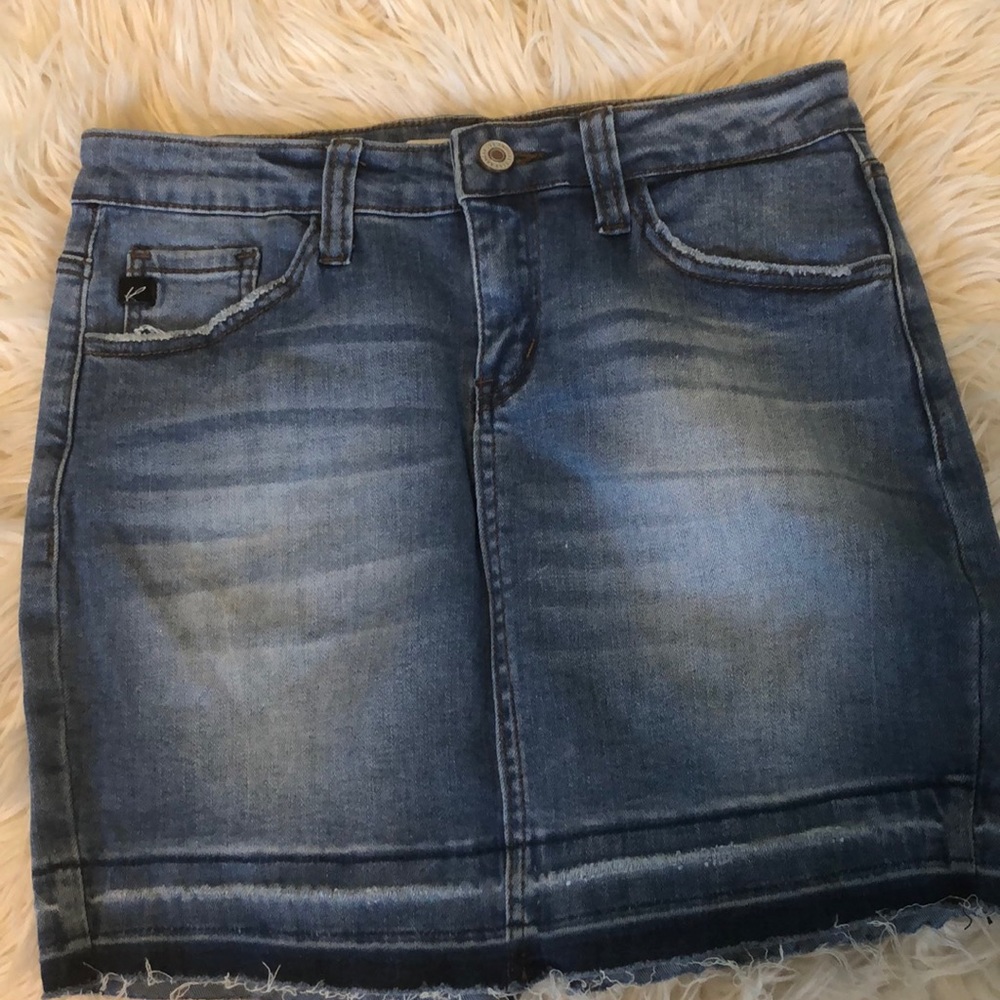 body con stretchy jean skirt